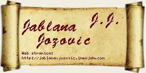 Jablana Jozović vizit kartica